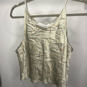 Y2K Vintage Victoria’s Secret Silk Satin Floral Embroidered Cami Tank Top Size M